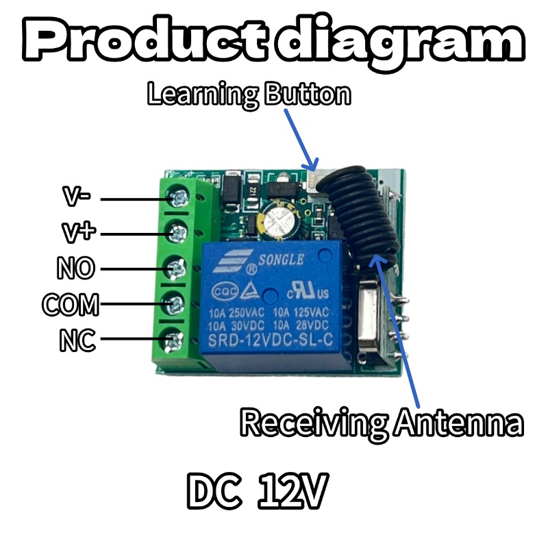 433Mhz DC 12V 6V-30V 1CH Unive - đánh giá và giá 433Mhz Receiver Module