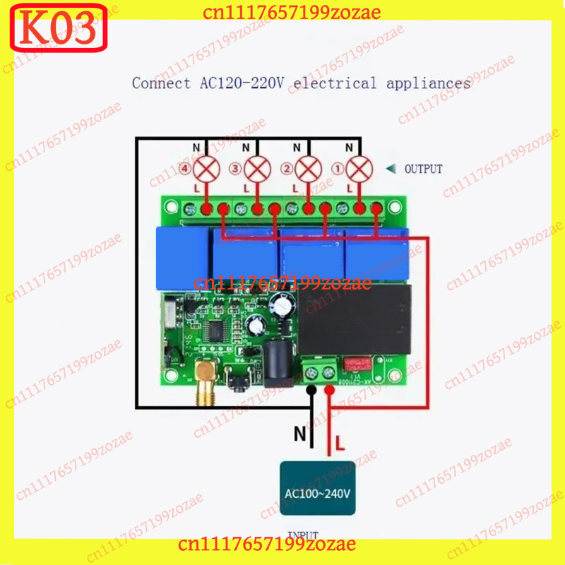 DC12‑36V 4CH Relay Receiver Mo - đánh giá và giá 433Mhz Receiver Module